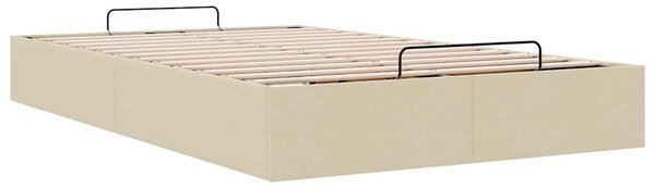 Otomanski okvir kreveta bez madraca krem 120x200 cm od tkanine - Krema / 120 x 200 cm
