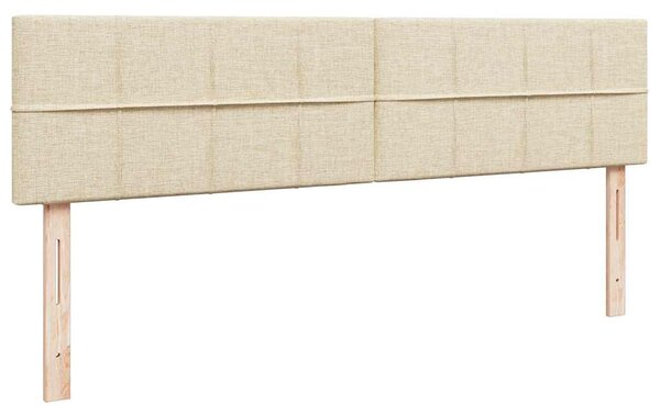 Otomanski okvir kreveta s madracima krem 200x200cm od tkanine - Krema / 200 x 200 cm