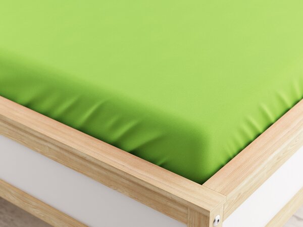 Jersey plahta zelena 90 x 200 cm Gramaža ( gustina vlakna): Lux (190 g/m2)