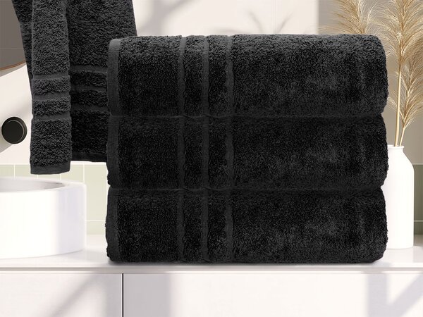 Ručnik Comfort 70 x 140 cm crna, 100% pamuk