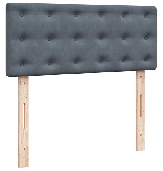 Otomanski krevet s madraca tamnosivi 120x190 cm baršunasti - Siva / 120 x 190