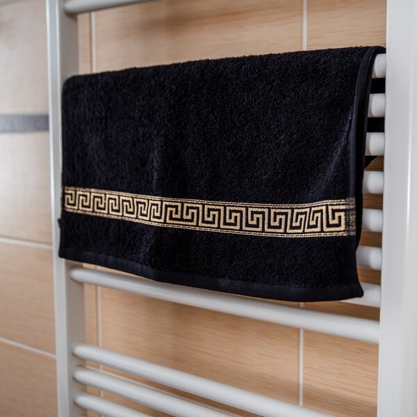Ručnik GREEK 50 x 90 cm crni, 100% pamuk