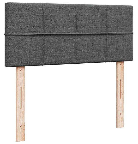 Otomanski krevet s madracem tamnosivi 120x190 cm tkanine - Siva / 120 x 190