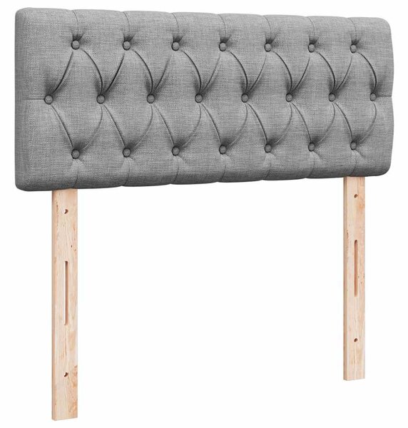 Otomanski krevet s madracem svjetlosivi 120x190 cm tkanine - Siva / 120 x 190