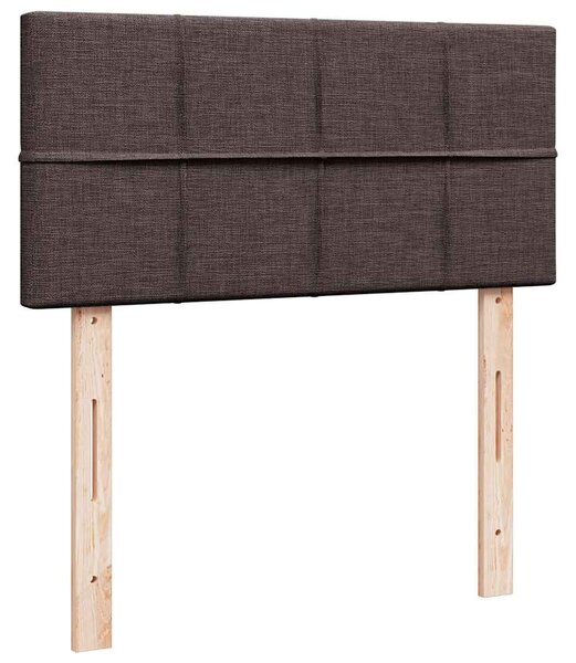 Otomanski okvir kreveta s madraca tamnosmeđi 80x200cm tkanine - Smeđa / 80 x 200 cm
