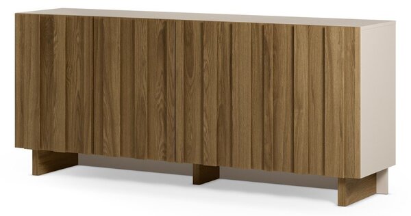 Krem/u prirodnoj boji komoda od masivnog bora 180x78x43 cm Marlo – Marckeric