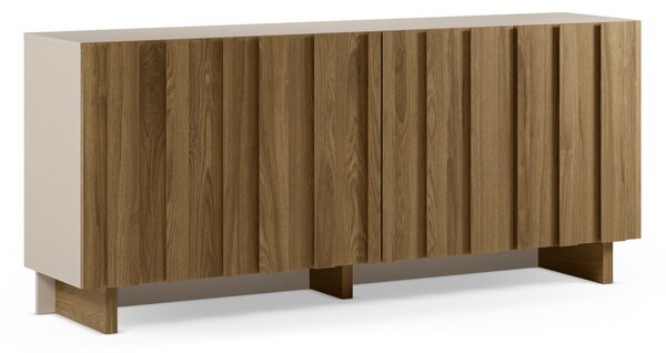 Krem/u prirodnoj boji komoda od masivnog bora 180x78x43 cm Marlo – Marckeric