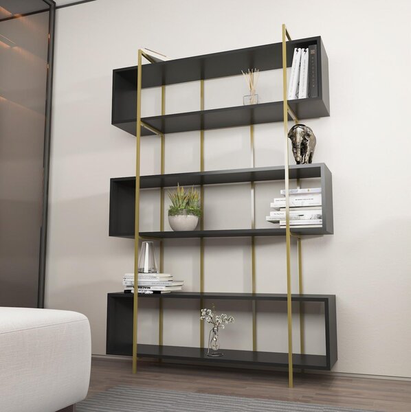Zondo.hr Regal Brutus (antracit + zlatna). Akcija -30%. 1101439