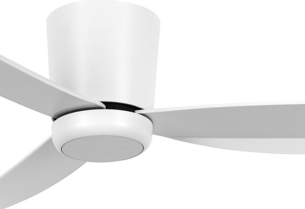 Beacon Lighting Stropni ventilator s rasvjetnim nizom bijelih boja 137 cm tihi, prigušiva, Bijela, Dnevni boravak/blagovaonica, Plastika