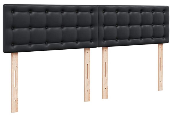 Otomanski okvir kreveta s madracem crni 160x200cm umjetna koža - Crna / 160 x 200 cm