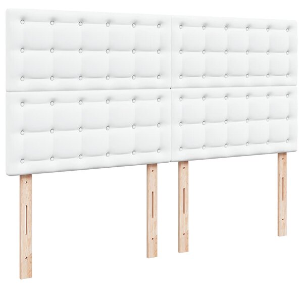 Otomanski okvir kreveta s madraca bijela 160x200cm umjetna koža - Bijela / 160 x 200 cm