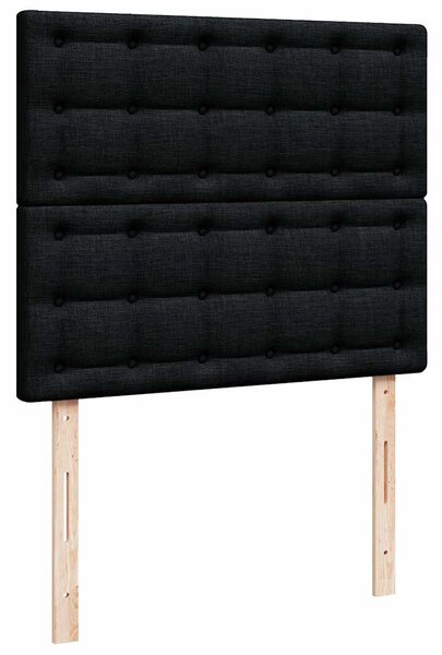Otomanski okvir kreveta s madracem crni 120x190cm umjetna koža - Crna / 120 x 190 cm