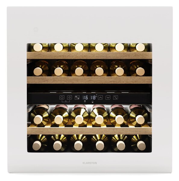Klarstein Rhone 36 Duo hladnjak za vino, 36 boca, LED kontrola, push-to-open, tihi rad