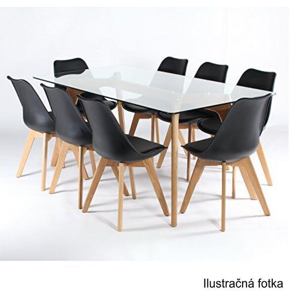 Crna stolica BALI MARK s nogama od bukve