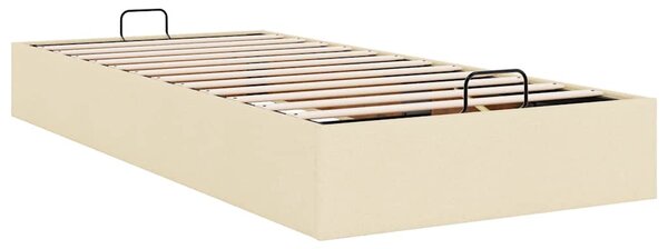 Otomanski okvir kreveta bez madraca krem 90x200 cm od tkanine - Krema / 90 x 200 cm