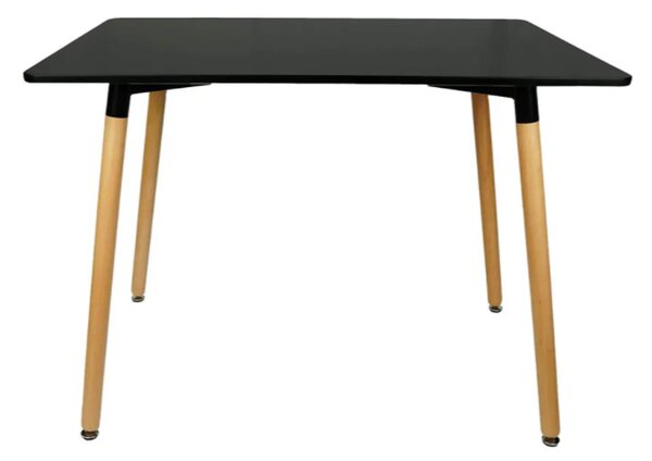 Crni blagovaonski stol BERGEN 120x80 cm