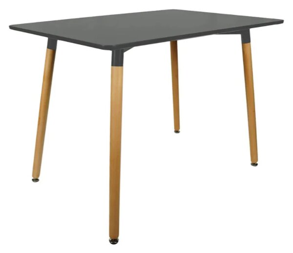 Sivi blagovaonski stol BERGEN 120x80 cm