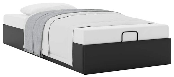 Otomanski okvir kreveta bez madraca crni 80x200 cm umjetne kože - Crna / 80 x 200 cm