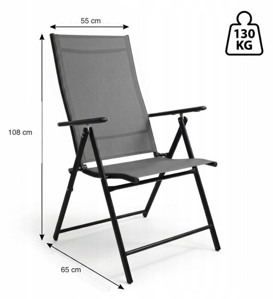 Sklopive vrtne stolice Loft - set od 2 komada Bež