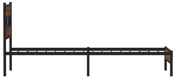 Okvir kreveta bez madraca smeđa boja hrasta 80x200 cm drveni - Smeđa / 80 x 200 cm