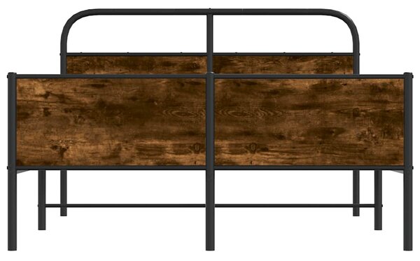 Okvir kreveta bez madraca boja hrasta sonome 135x190 cm drveni - Smeđa / 135 x 190 cm