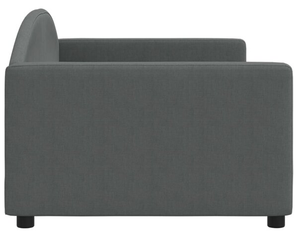 Dnevni krevet tamnosivi 90 x 200 cm od tkanine - Siva / 90 x 200 cm