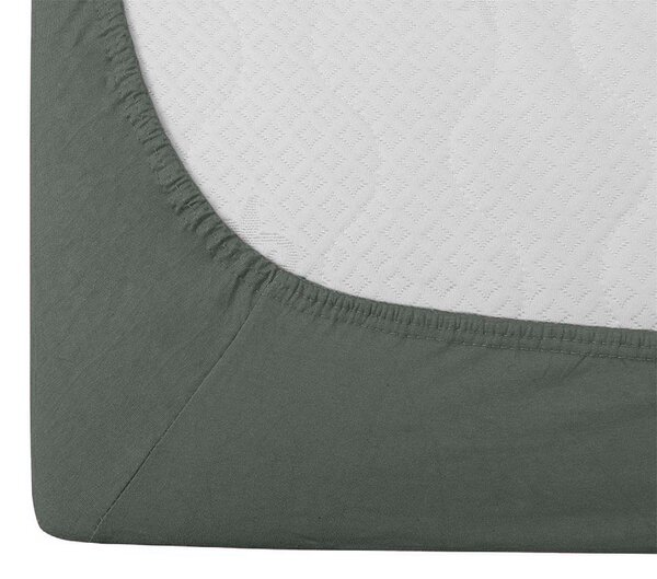Jersey plahta tamno zelena 90 x 200 cm