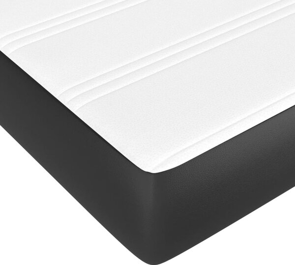 Krevet s oprugama i madracem crni 80 x 200 cm od umjetne kože - Crna / 80 x 200 cm