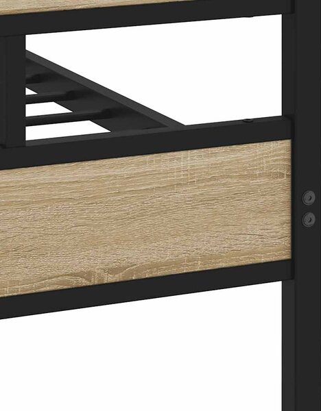 Metalni okvir kreveta bez madraca boja hrasta sonome 135x190 cm - Smeđa / 135 x 190 cm