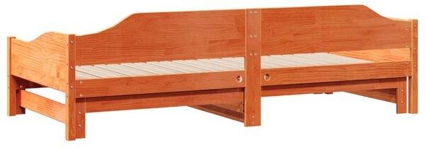 Dnevni krevet na razvlačenje bez madraca 90x190 cm masivno drvo - Smeđa / 90 x 190 cm