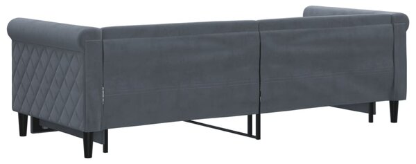 Dnevni krevet na razvlačenje bez madraca tamnosivi 80x200 cm - Siva / 80 x 200 cm