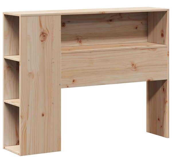 Krevet s regalom za knjige bez madraca 75x190 cm borovina - Smeđa / 75 x 190 cm