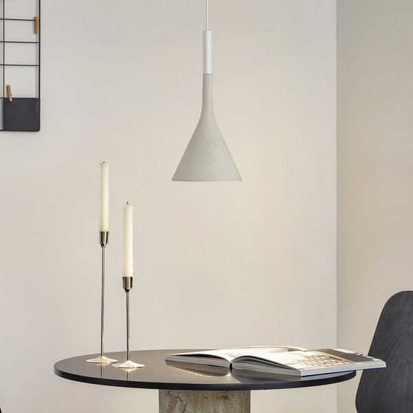 Foscarini Aplomb viseća lampa GU10 od bijelog betona, prigušiva, Bijela, Kuhinja, Beton