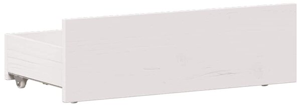 Okvir kreveta bez madraca s uzglavljem 75 x 190 cm od borovine - Bijela / 75 x 190 cm