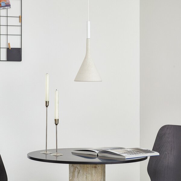 Foscarini Aplomb viseća lampa GU10 od bijelog betona, prigušiva, Bijela, Kuhinja, Beton