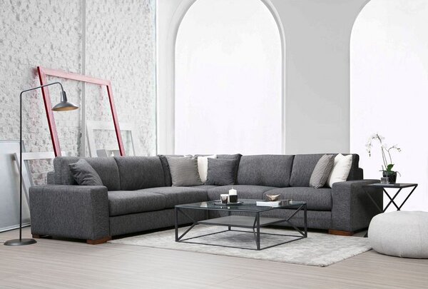 Atelier Del Sofa Kutna garnitura LOOP 7, antracit, Loop 7