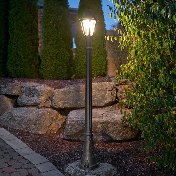 Fumagalli IP55 - LED jarbolno svjetlo Artu Rut otporno na morsku vodu, Crno, Plastika, fenjer