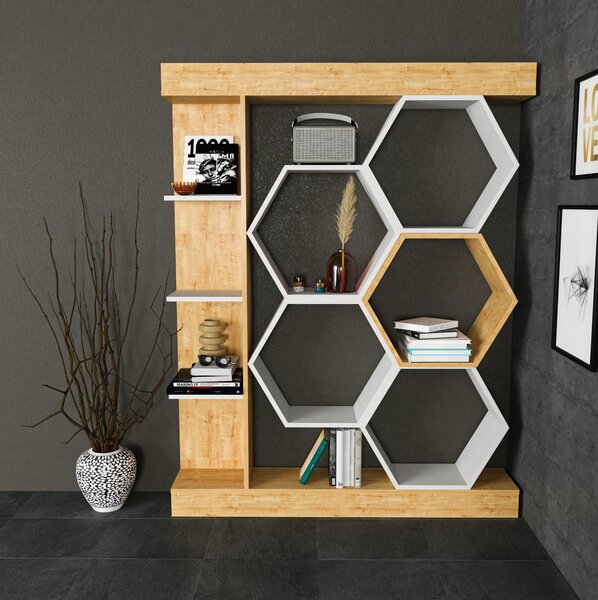 Zondo.hr Regal Salix (bijela + hrast). Akcija -30%. 1102597