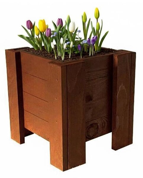 ATMOWOOD Kvadratni drveni sanduk 33 cm - tik