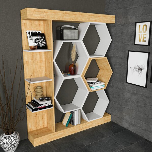 Zondo.hr Regal Salix (bijela + hrast). Akcija -30%. 1102597