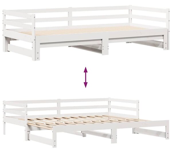 Dnevni krevet na razvlačenje s ladicama bez madraca 90 x 190 cm - Smeđa / 90 x 190 cm