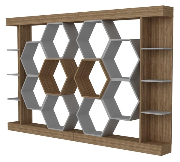 Zondo.hr Regal Salix (bijela + orah). Akcija -30%. 1102598