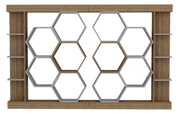 Zondo.hr Regal Salix (bijela + orah). Akcija -30%. 1102598