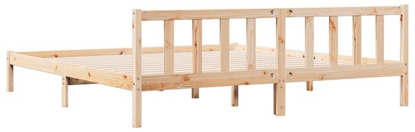 Dugi okvir kreveta bez madraca 180 x 220 cm od borovine - Smeđa / 180 x 220 cm