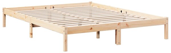 Dugi okvir kreveta bez madraca 140 x 210 cm od borovine - Smeđa / 140 x 210 cm