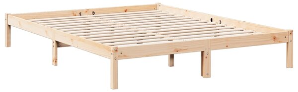 Dugi okvir kreveta bez madraca 140 x 210 cm od borovine - Smeđa / 140 x 210 cm