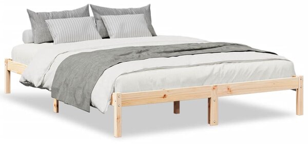 Dugi okvir kreveta bez madraca 140 x 210 cm od borovine - Smeđa / 140 x 210 cm