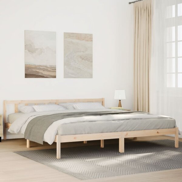 Dugi okvir kreveta bez madraca 180 x 220 cm od borovine - Smeđa / 180 x 220 cm