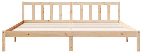 Dugi okvir kreveta bez madraca 180 x 220 cm od borovine - Smeđa / 180 x 220 cm