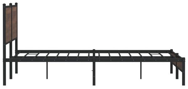 Metalni okvir kreveta bez madraca smeđa boja hrasta 180x200 cm - Smeđa / 180 x 200 cm